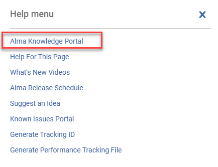 The Knowledge Portal link.